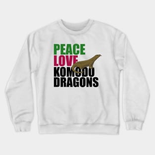 Peace Love Komodo Dragons Crewneck Sweatshirt